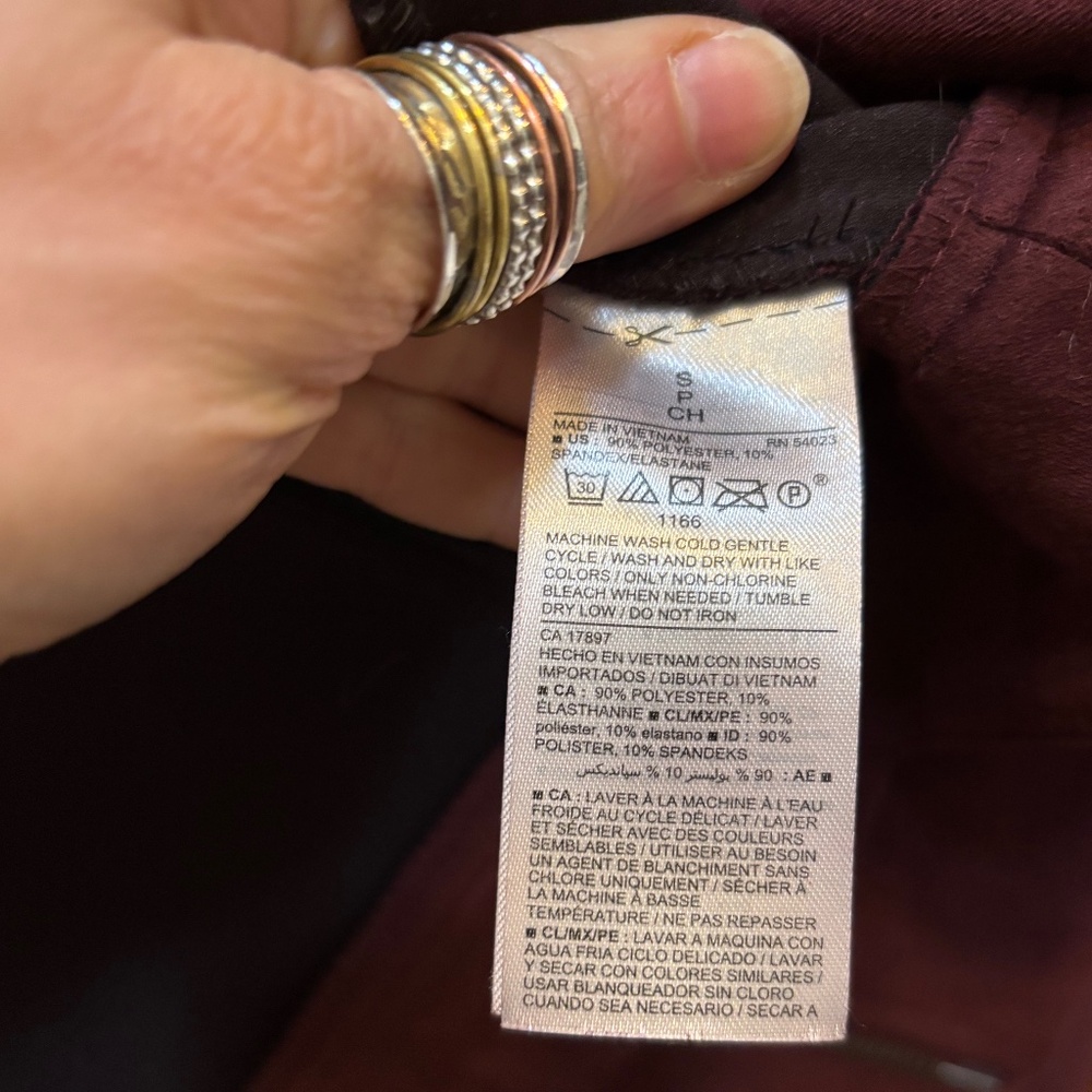 Faux Suede Old Navy Eggplant Moto Jacket S Fall - Picture 7 of 7